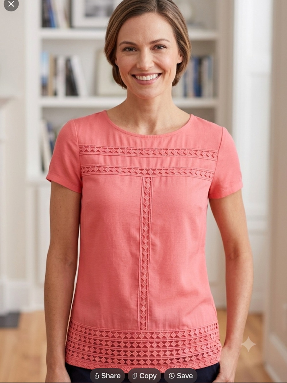 Tommy Hilfiger lace coral tank NWOT XS summer cottagecore women’s short sleeve